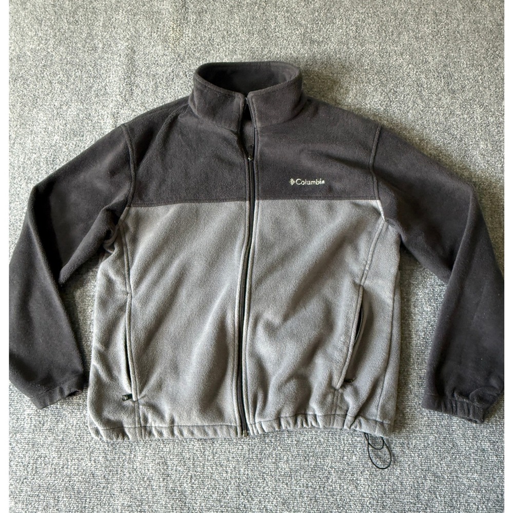 Columbia Steens Mountain Fleece Jacket Mens‎ XL Grey Charcoal Full Zip Outdoor